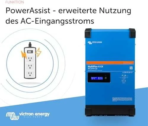 Victron Energy MultiPlus-II maitinimo adapteris / keitiklis, vidinis, 3000 W, juodas, mėlynas
