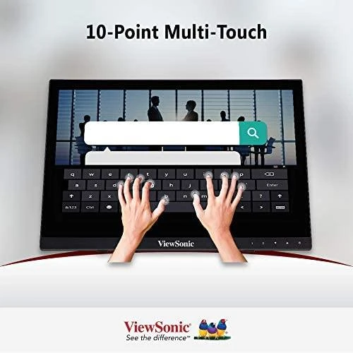 Monitorius ViewSonic TD1630-3 - 15.6" | TN | HD | 11 ms | 60 Hz | Jutiklinis ekranas. Portable