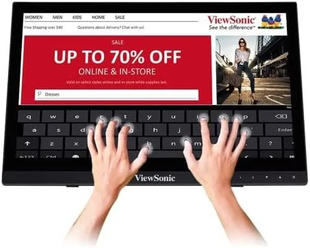 Monitorius ViewSonic TD1630-3 - 15.6" | TN | HD | 11 ms | 60 Hz | Jutiklinis ekranas. Portable