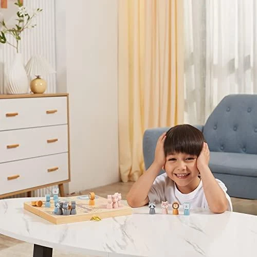 Viga PolarB Stalo žaidimas Ludo, 16 figūrų, medinis