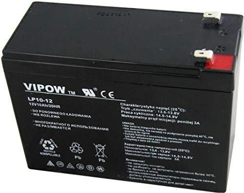 Švino akumuliatorius VIPOW 12V 10Ah