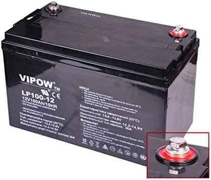 Švino akumuliatorius VIPOW 12V 100Ah