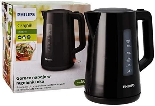 Philips Series 3000 Virdulys – 1,7 litro, šeimai skirtas dydis, juodas (HD9318/20)