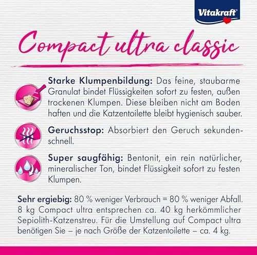 Kraikas katėms Vitakraft Compact Ultra 8kg