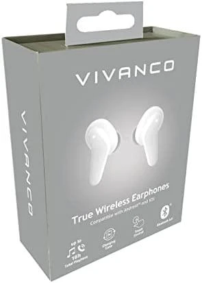 Vivanco belaidės ausinės Fresh Pair BT, balta (60604)