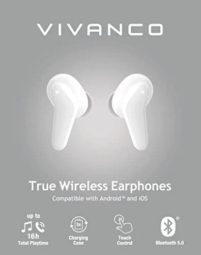 Vivanco belaidės ausinės Fresh Pair BT, balta (60604)