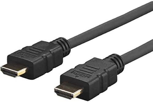 HDMI laidas su dvigubomis juodomis jungtimis