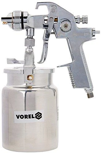 VOREL purškimo pistoletas HVLP 1000ml su apatiniu indu 80901