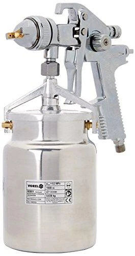 VOREL purškimo pistoletas HVLP 1000ml su apatiniu indu 80901