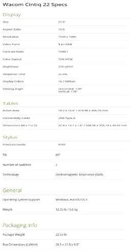 Grafinė planšetė Wacom Cintiq 22