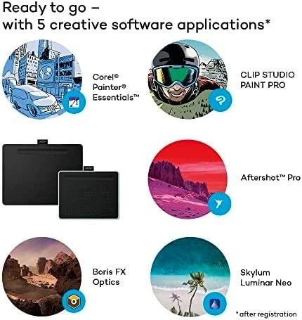 Grafinė planšetė Wacom Intuos S su pieštuku (CTL-4100K-N), Juoda