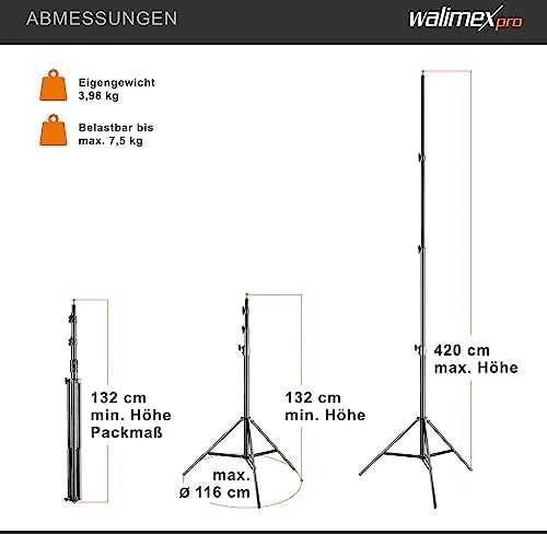 „Walimex wT-420 Lampenstativ“, 420 cm (14595)