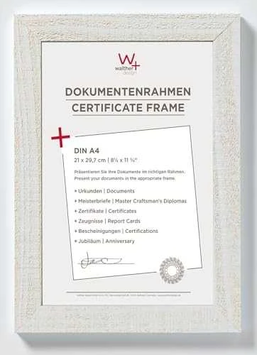 Nuotraukų rėmelis Walther Home DIN A4 21x29,7 Medinis poliarinis baltas HO130V