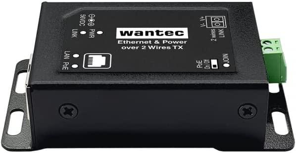 „Sieciowy“ terminalas Wantec „wantec 2wIP“ 2 laidų Ethernet adapteris PoE - varžtinis terminalas, 1 prievadas