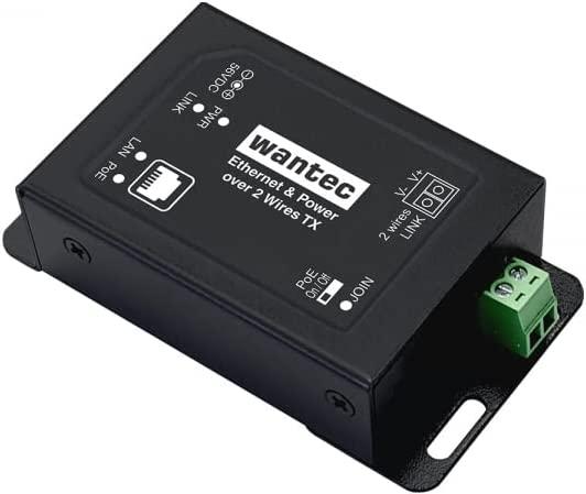 „Sieciowy“ terminalas Wantec „wantec 2wIP“ 2 laidų Ethernet adapteris PoE - varžtinis terminalas, 1 prievadas