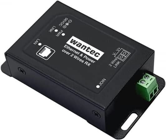 „Wantec“ tinklo terminalas „wantec 2wIP“ adapteris Ethernet PoE su 2 laidų jungtimi ir adapteriu
