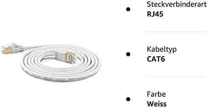 „Wantec“ jungiamasis kabelis SSTP CAT7 Ste. CAT6a d=4mm 0,25m baltas