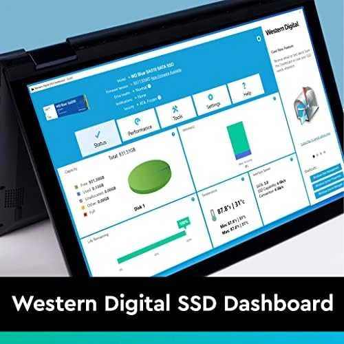 Sandisk „Western Digital“ Mėlyna SA510 M.2 2TB serijos ATA III diskas