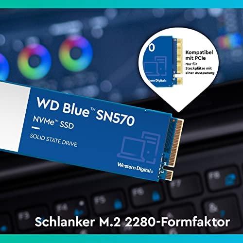 „SanDisk WD Mėlyna SSD SN570 NVMe 2TB M.2 2280 PCIe Gen3 8Gb/s vidinis, vienos pakuotės