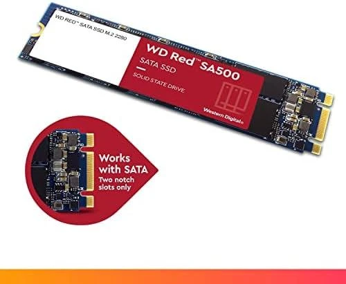 SanDisk WD Raudona SSD SA500 NAS 2TB SATA III 6Gb/s M.2 2280 Bulk