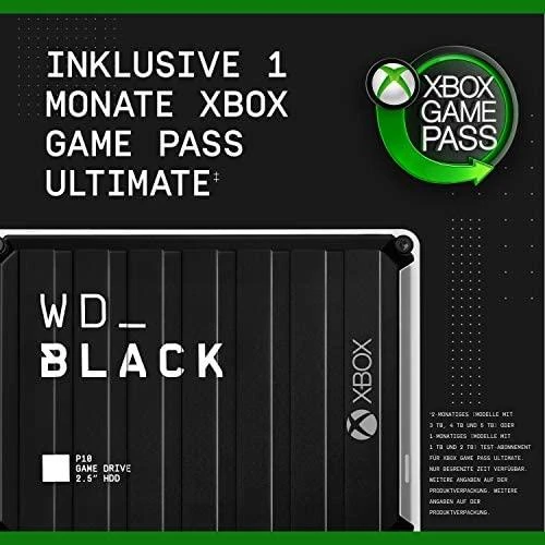 Sandisk Western Digital P10 Game Drive Išorinis kietasis diskas 4 TB 2.5" Micro-USB B 3.2 Gen 1 (3.1 Gen 1) Juodas