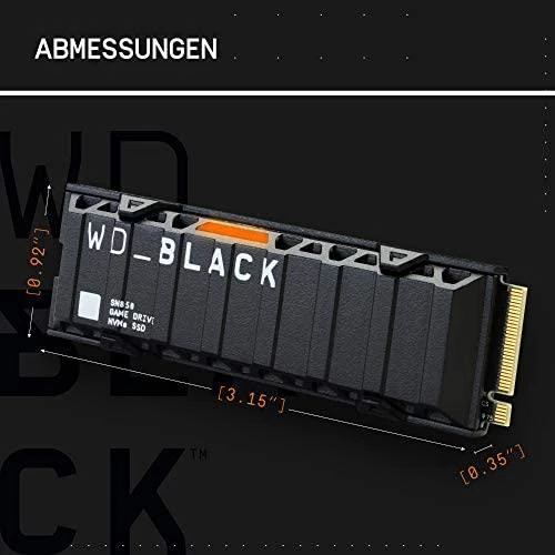 Western Digital WD Juodas 4TB SN850X NVMe SSD diskas, itin greitas, PCIe Gen4 x4, M.2, vidinis, su „SANDISK“ procesoriumi