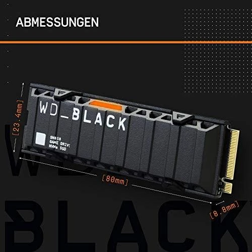 Western Digital WD Juodas 4TB SN850X NVMe SSD diskas, itin greitas, PCIe Gen4 x4, M.2, vidinis, su „SANDISK“ procesoriumi