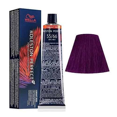 Wella Professionals Koleston Perfect ilgalaikiai plaukų dažai 55/66 šviesiai kaštoninė tamsiai violetinė, intensyvi, 60 ml