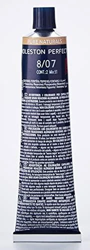 Wella Professionals Koleston Perfect Me+ Permanent Hair Dye 8/07 Light Skirtas šviesiems plaukams Natural Chestnut, 60 ml