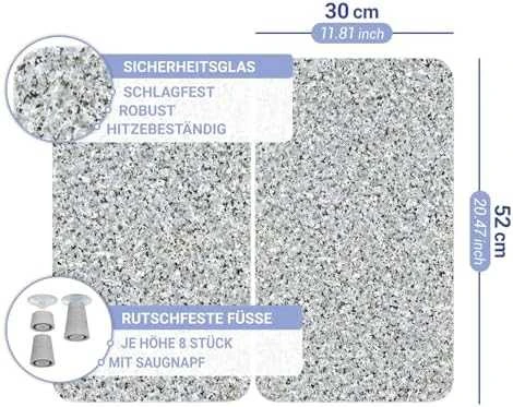 GRANITAS apsauginės stiklo plokštės krosnelei – 2 vnt, WENKO