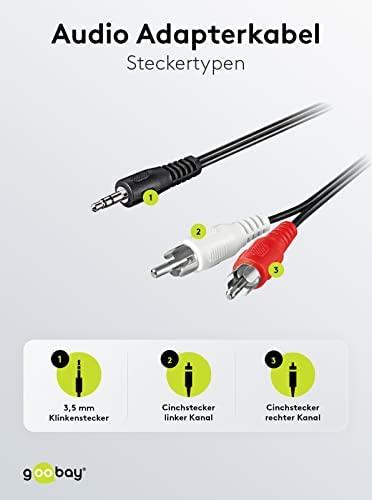 Wentronic TECHLY 504402 Techly Audio stereo laidas, lizdas 3,5 mm iki 2x RCA M/M 50 cm