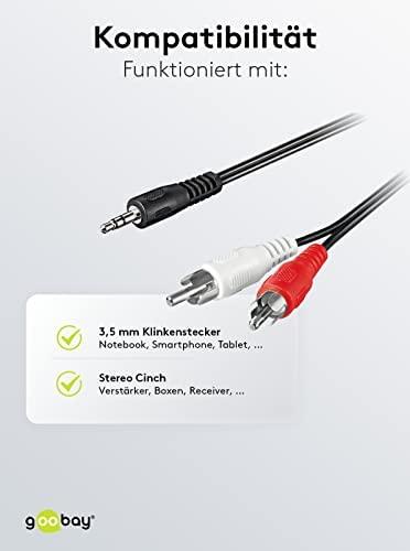Wentronic TECHLY 504402 Techly Audio stereo laidas, lizdas 3,5 mm iki 2x RCA M/M 50 cm