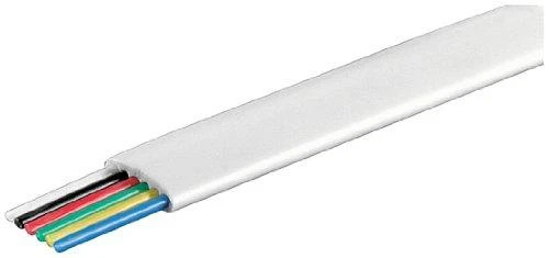 Wentronic Modulio kabelis, 6P, ritininis, 100 m DELTACO baltas / MD-15
