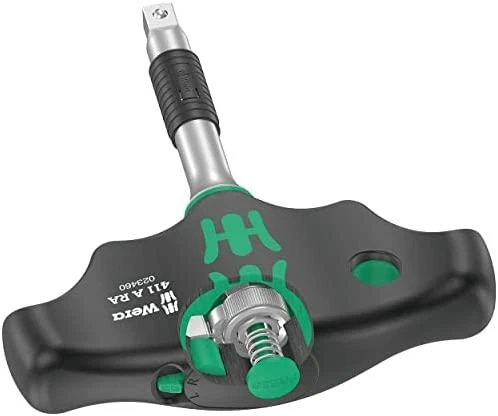 Terkšlinis T formos atsuktuvas su galvutėmis, 9vnt 6-13mm Wera Kraftform Kompakt 400 RA