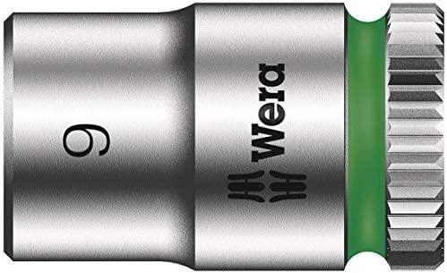 Terkšlinis T formos atsuktuvas su galvutėmis, 9vnt 6-13mm Wera Kraftform Kompakt 400 RA