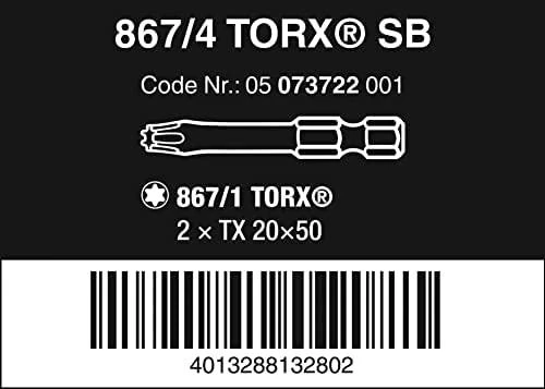 Antgalių Wera standart, 2 x TORX T20 x 50mm, 867/4 Z, blisteryje