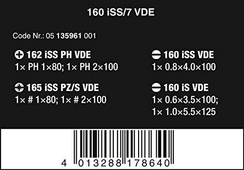 7-ių atsuktuvų rinkinys elektrikui WERA 160 iSS/7