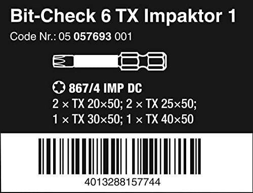 „Wera Bit-Check 6 TX Impaktor 1“.