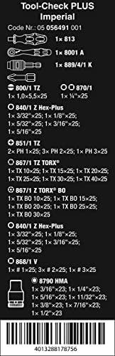 Įrankių komplektas Wera Tool-Check PLUS Imperial; 39 vnt.
