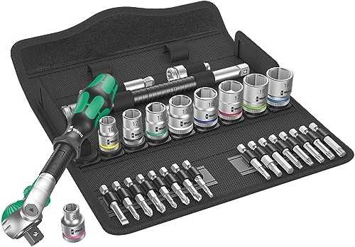 Wera 8100 SB 6 Zyklop greičio reketų rinkinys 3/8 pavaros metrika