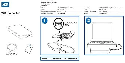 Western Digital Kietasis išorinis diskas WD Elements Portable HDD 2TB USB3 WDBU6Y0020BBK-WESN Juodas