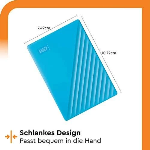 Išorinis kietasis diskas HDD Western Digital My Passport (4TB, USB 3.2) Mėlyna