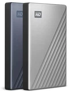Kietasis diskas Western Digital „My Passport Ultra 2TB“ Mėlyna USB-C/USB3.0 HDD 2,5 colio metalinės apdailos RTL nešiojamas išorinis diskas