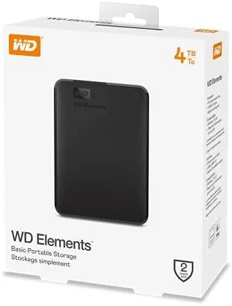 Western Digital Išorinis kietasis diskas Western Digital Elements Išorinis kietasis diskas HDD 4TB USB3 WDBU6Y0040BBK-WESN Juodas