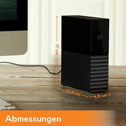 Kietasis diskas „Western Digital My Book 24TB USB 3.2 Gen 1“ standusis diskas su slaptažodžio apsauga ir atsarginių kopijų kūrimo programine įranga