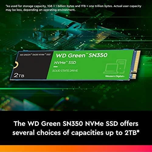 Western Digital WD Žalias SN350 NVMe SSD 2TB M.2 2280 PCIe Gen3 8Gb/s
