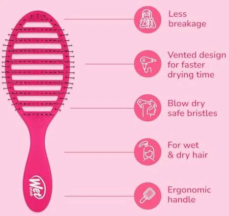 Wet Brush Wet Wet WetBrush Retail Speed Dry Plaukų džiovinimo šepetys plaukų džiovintuvas