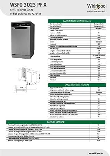 Indaplovė Whirlpool WSFO 3O23 PF X