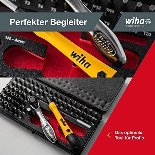 Antgalių rinkinys Wiha Micro Bit Set (65 vnt.)
