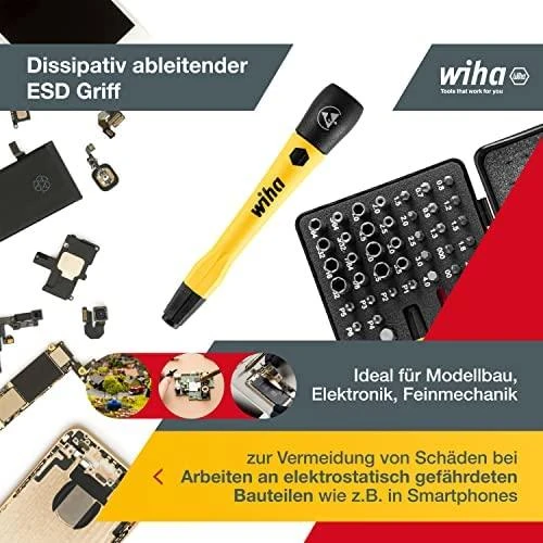 Antgalių rinkinys Wiha Micro Bit Set (65 vnt.)